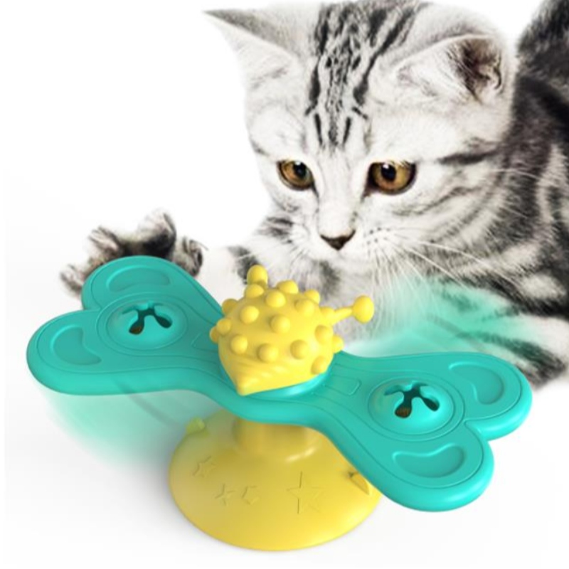 Cat WideMill играчка забавен масаж въртящ се котешки играчки с котешки топка за почистване на домашни любимци